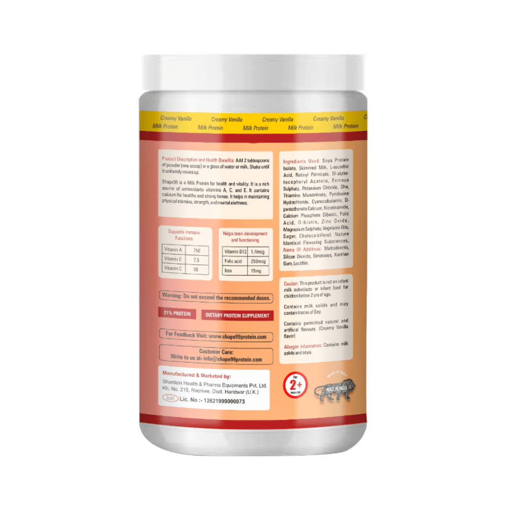 Shape99 Milk Protein for Growth and Development Creamy Vanilla - Image 2