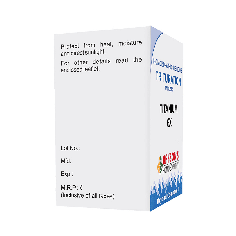 Bakson's Homeopathy Titanium Trituration Tablet 6X - Image 2