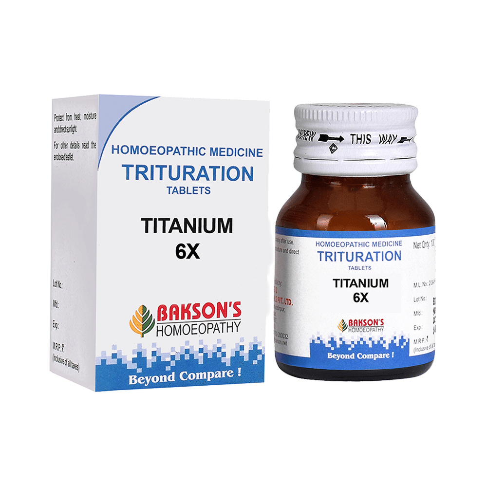 Bakson's Homeopathy Titanium Trituration Tablet 6X