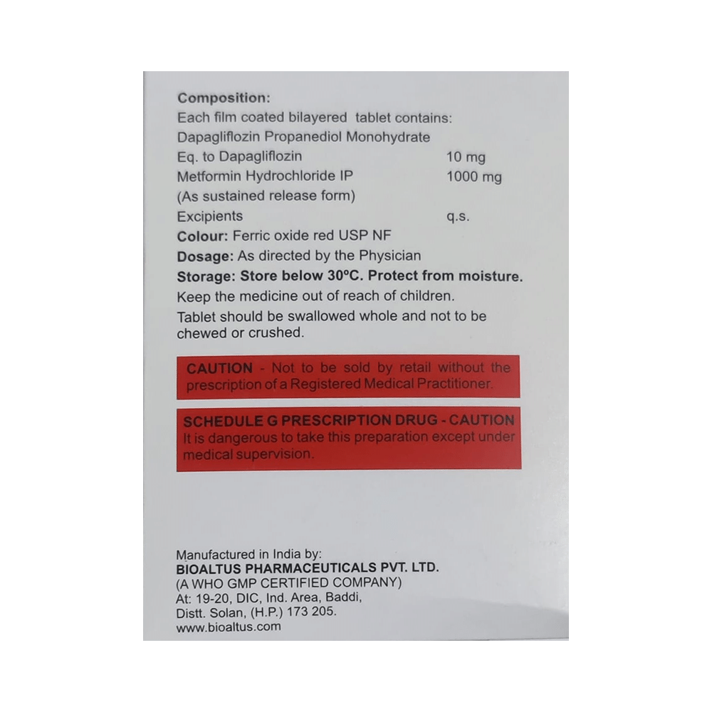 Dapaclan M 1000 Tablet SR - Image 2