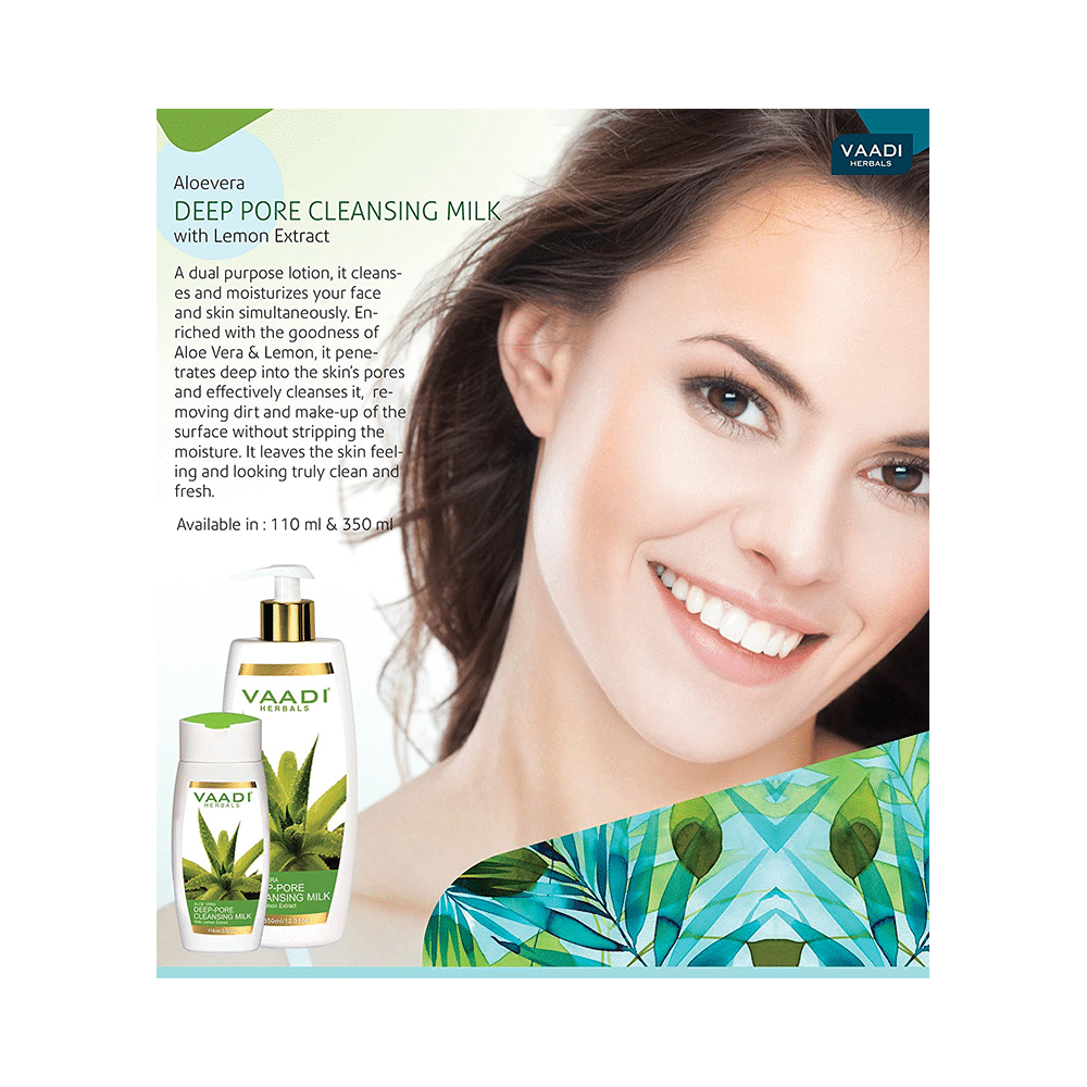 Vaadi Herbals Value Pack of Aloevera Deep Pore Cleansing Milk with Lemon Extract - Image 2
