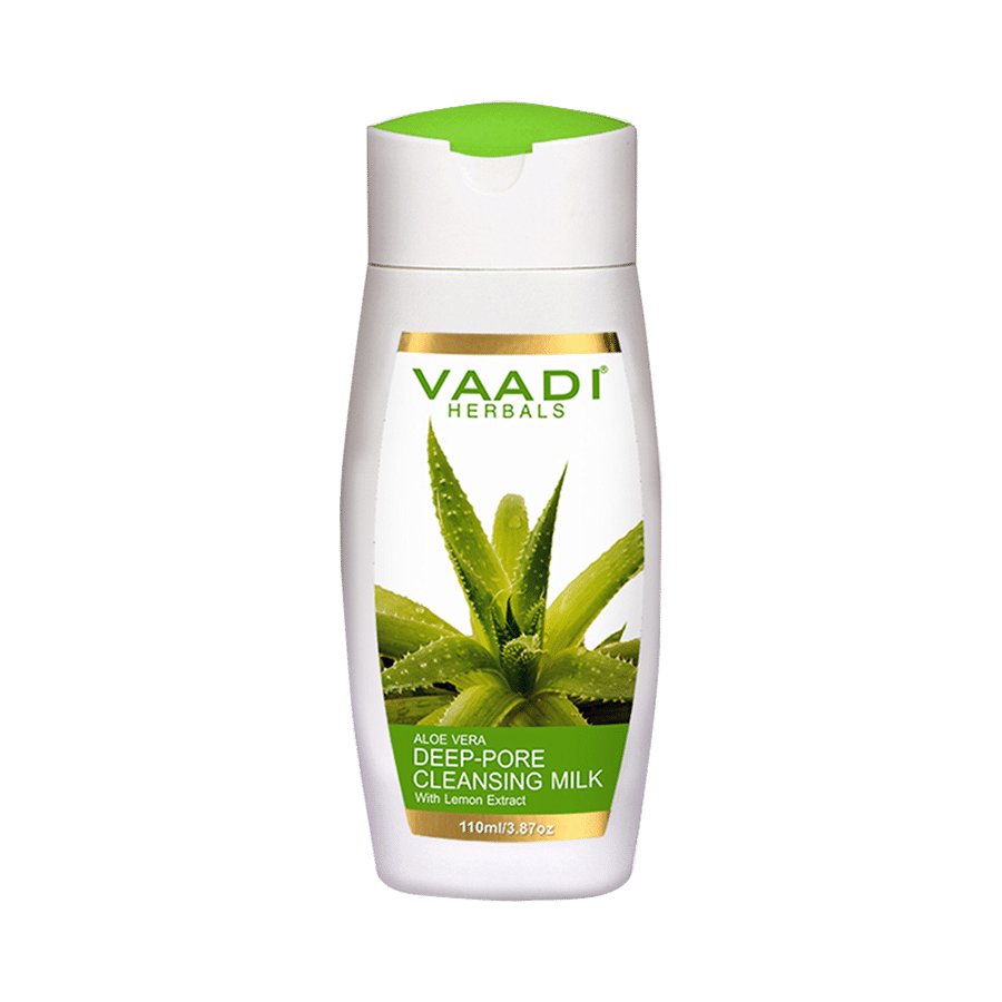 Vaadi Herbals Value Pack of Aloevera Deep Pore Cleansing Milk with Lemon Extract - Image 1