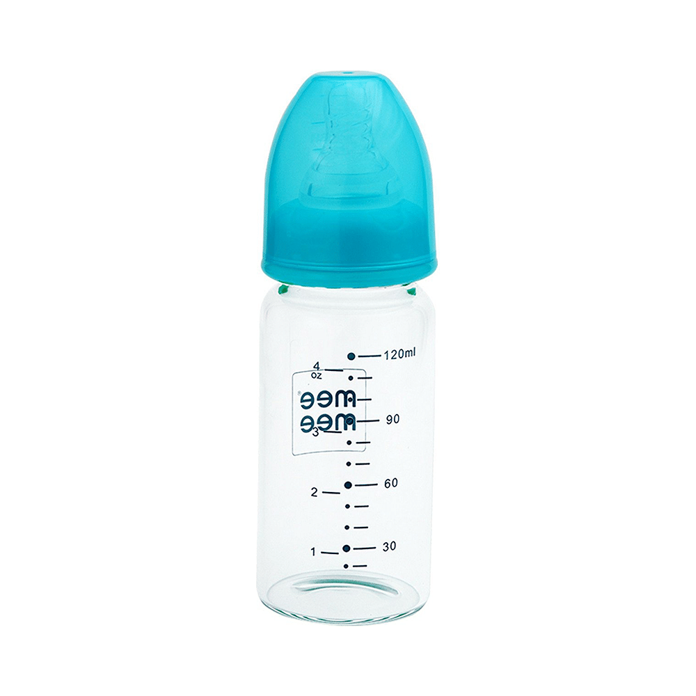 Mee Mee Premium Glass Feeding Bottle Blue - Image 4
