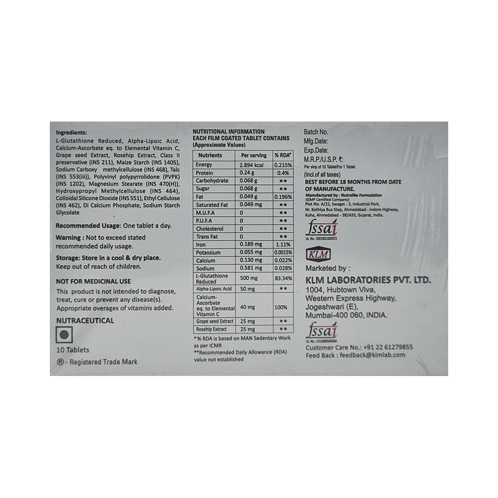 Glutaderm Plus Tablet - Image 2