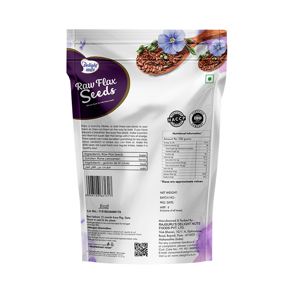 Delight Nuts Raw Flax Seeds - Image 2