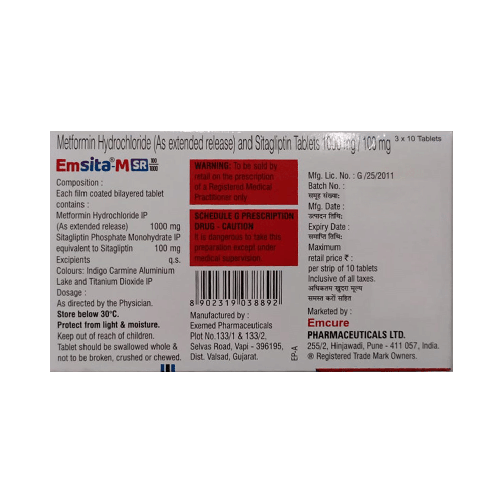 Emsita-M SR100/1000 Tablet - Image 4