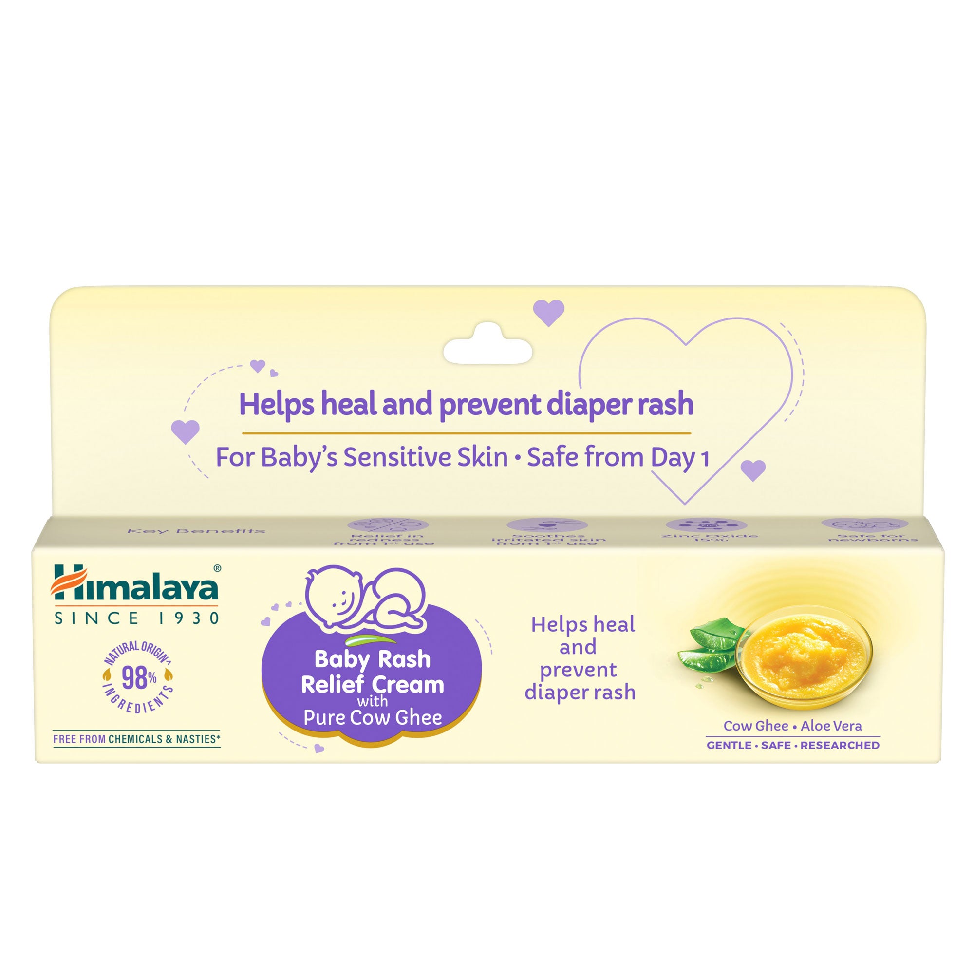Himalaya Baby Rash Relief Cream with Pure Cow Ghee - Image 1