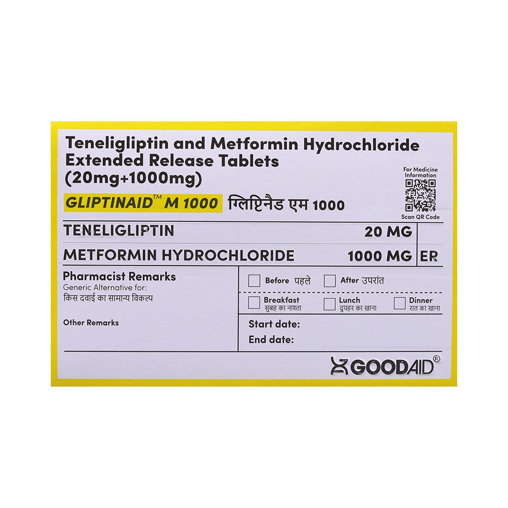 Gliptinaid M 1000 Tablet ER - Image 1
