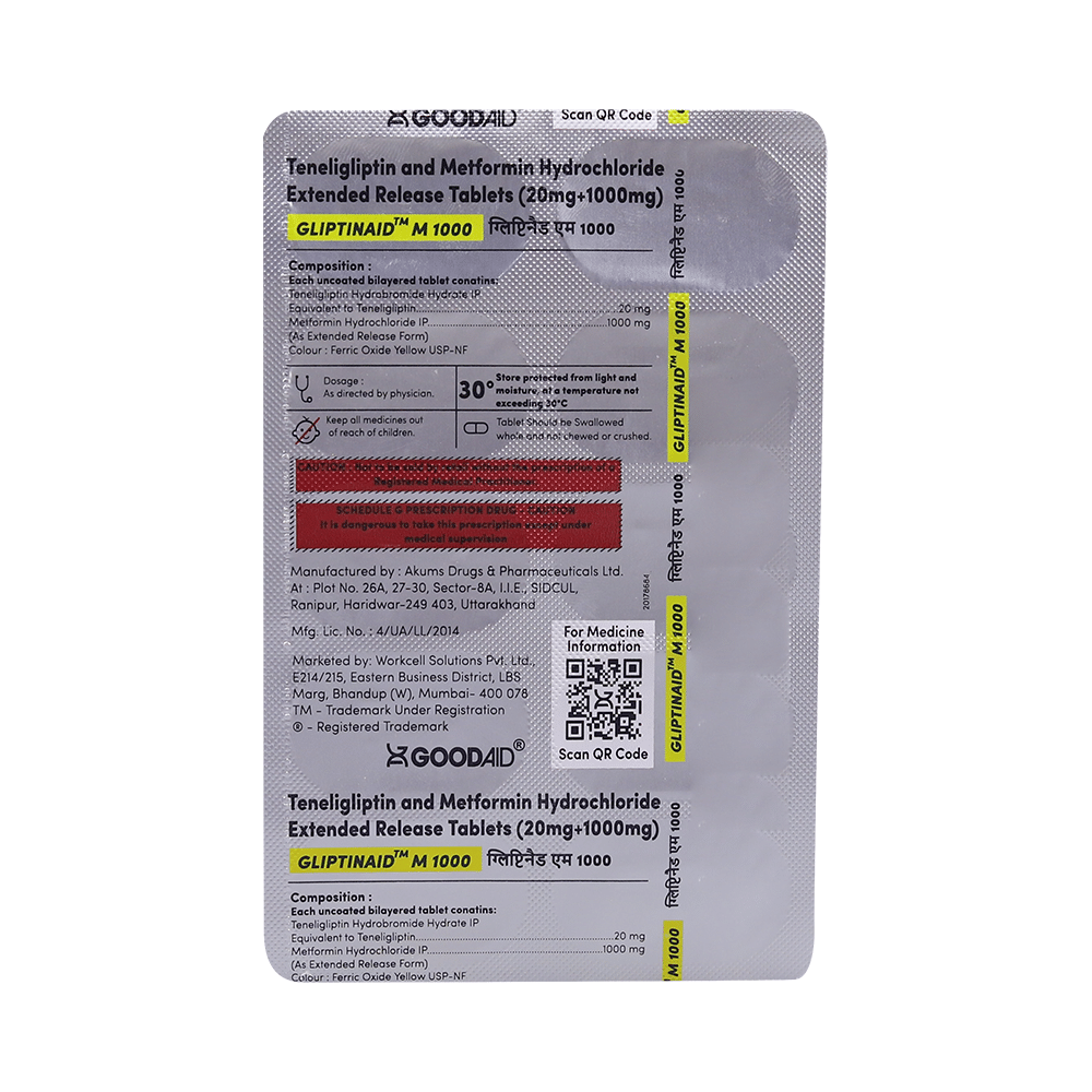 Gliptinaid M 1000 Tablet ER - Image 3