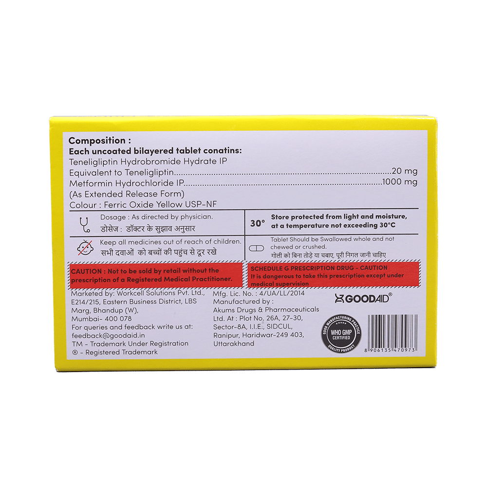 Gliptinaid M 1000 Tablet ER - Image 2