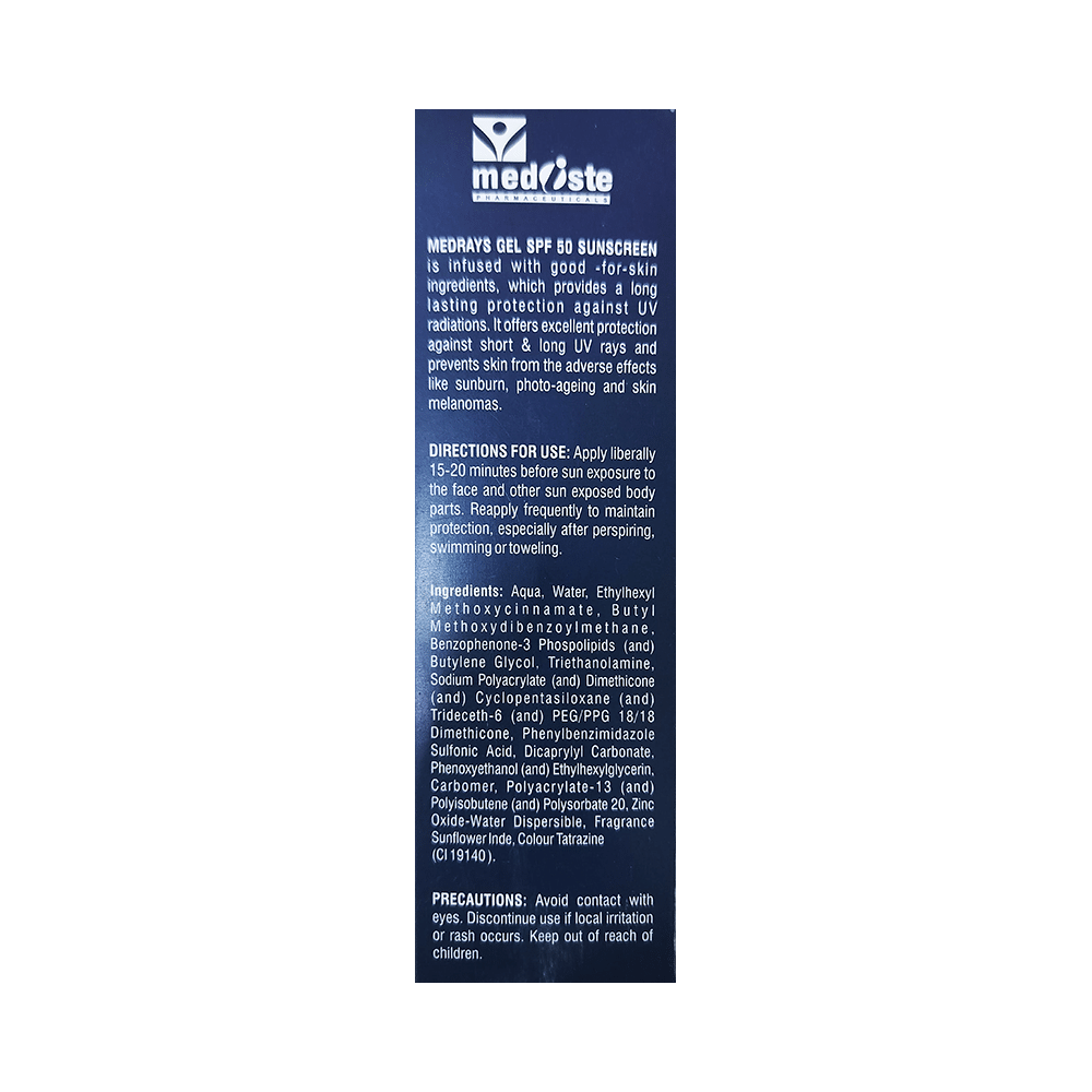 Medrays SPF 50 Sunscreen Gel | Broad Spectrum UV Protection | Water-Resistant - Image 2