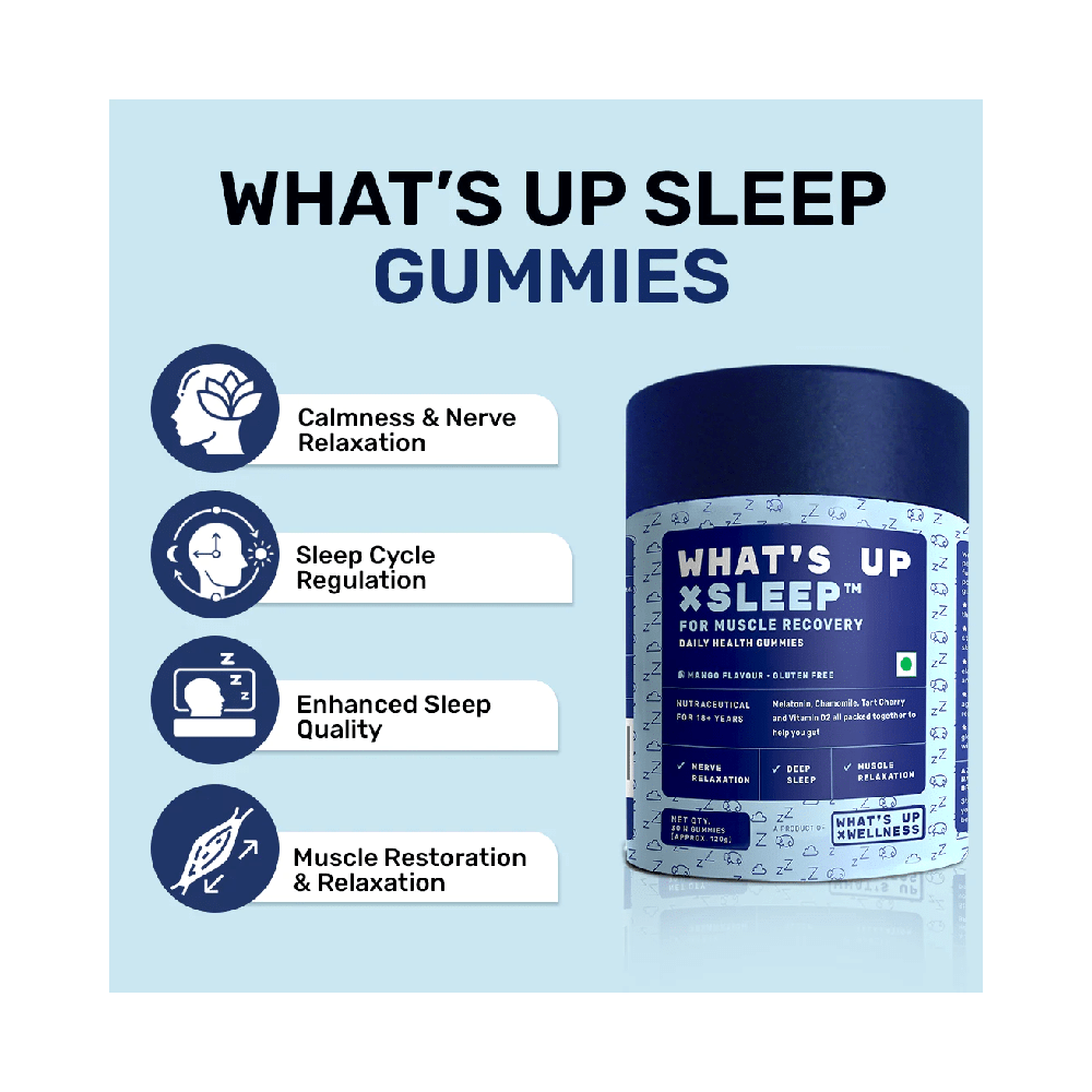 What's Up Wellness X Sleep Daily Health Gummies Mango - Image 5