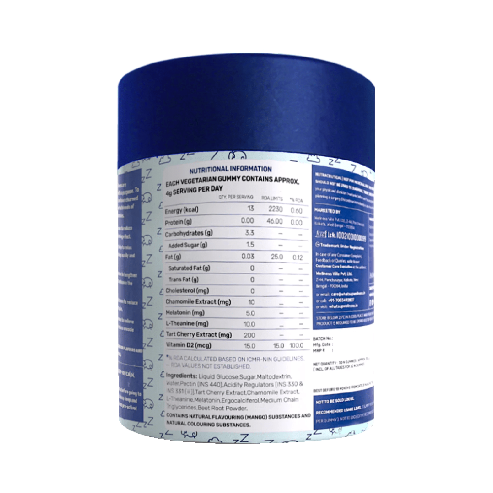 What's Up Wellness X Sleep Daily Health Gummies Mango - Image 3