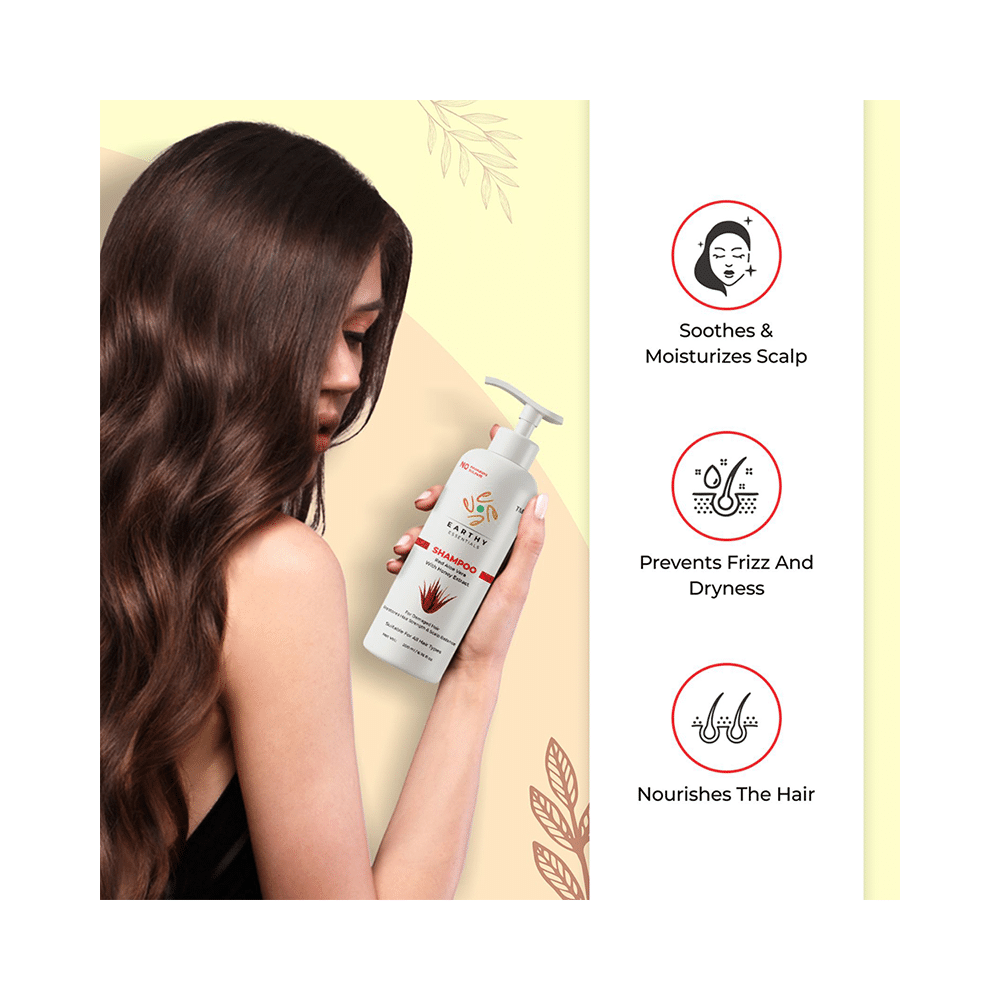 Earthy Essentials Red Aloe Vera with Honey Extract Shampoo (200ml Each) - Image 4