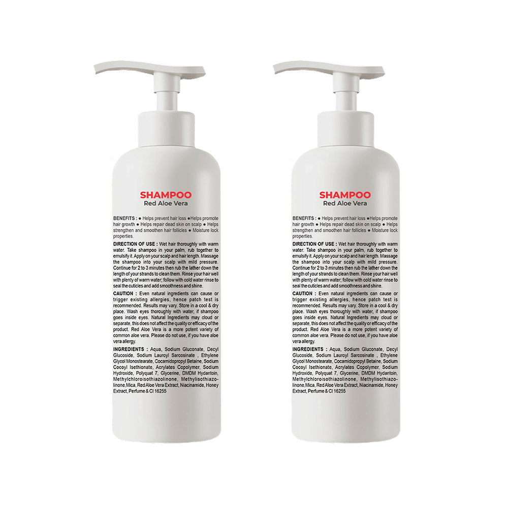 Earthy Essentials Red Aloe Vera with Honey Extract Shampoo (200ml Each) - Image 2