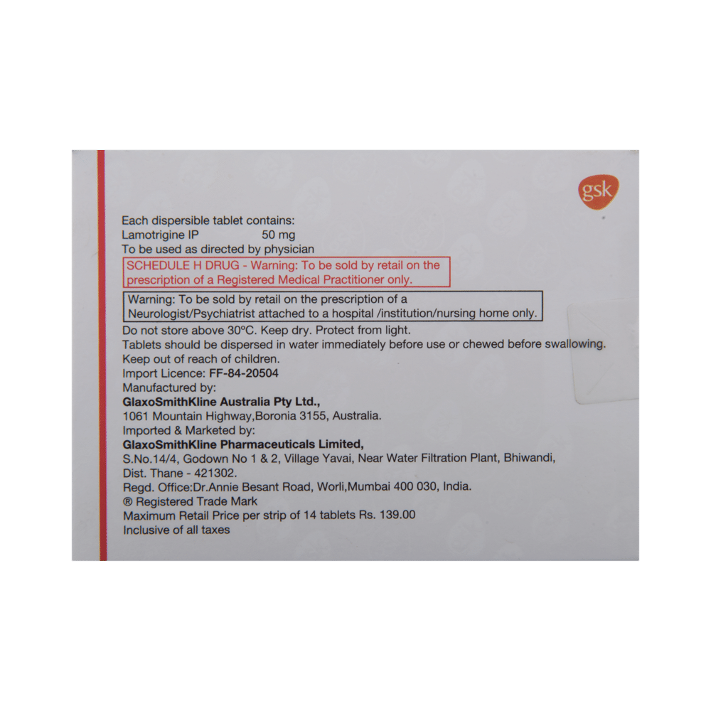 Lamictal 50mg Tablet DT - Image 3