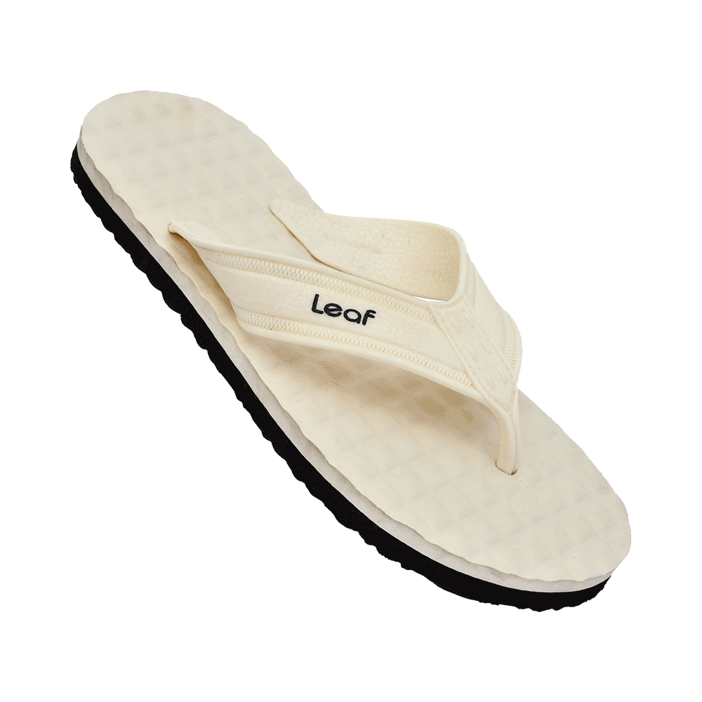 Leaf Footwear Cloud Comfort Orthopaedic Slippers White Black 10 - Image 1