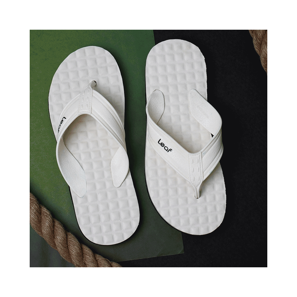 Leaf Footwear Cloud Comfort Orthopaedic Slippers White Black 10 - Image 4