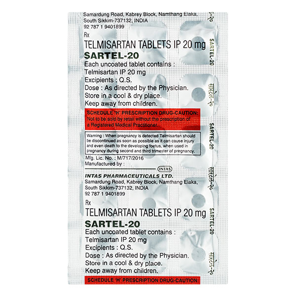 Sartel 20 Tablet - Image 1