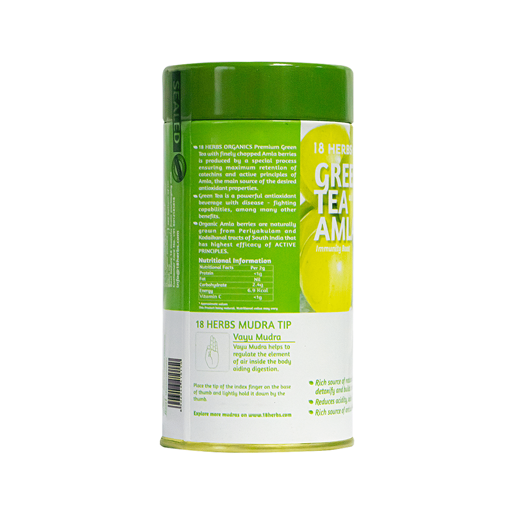 18 Herbs Organics Green Tea Bag (1.25gm Each) with Amla - Image 4