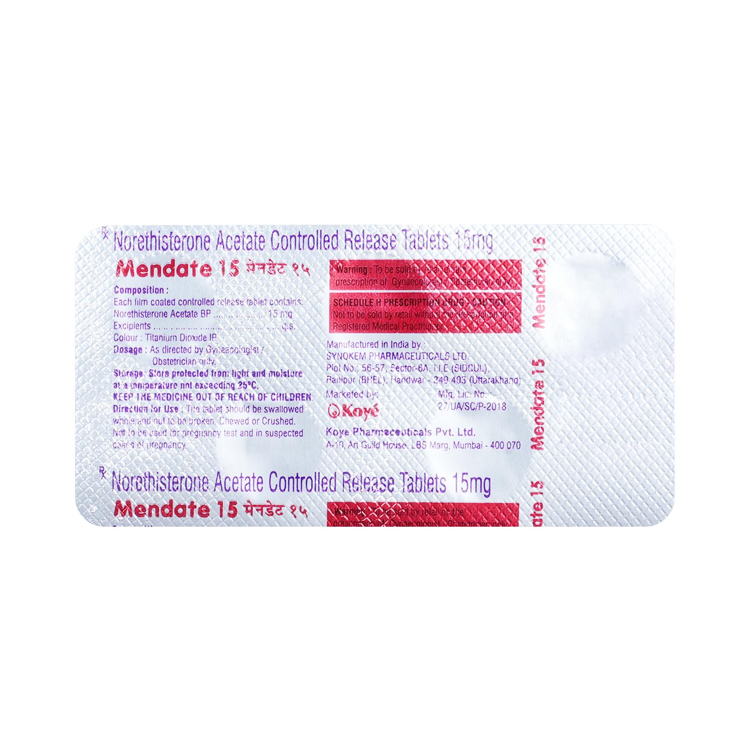 Mendate 15 Tablet CR - Image 6