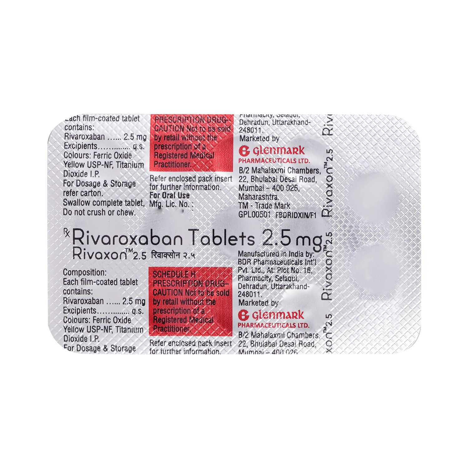 Rivaxon 2.5mg Tablet - Image 5
