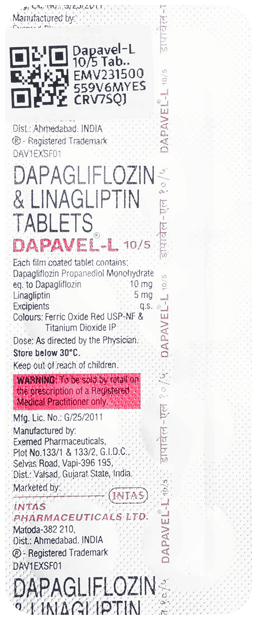 Dapavel-L 10/5 Tablet - Image 2