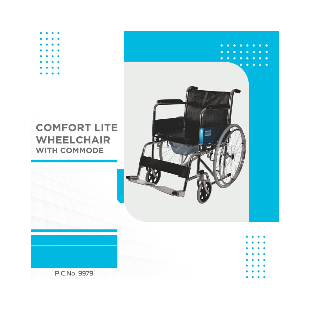 Vissco 9979 Comfort Lite Wheelchair with Commode Universal - Image 6