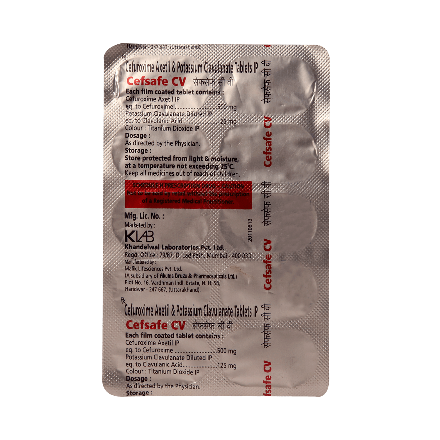 Cefsafe CV Tablet - Image 3