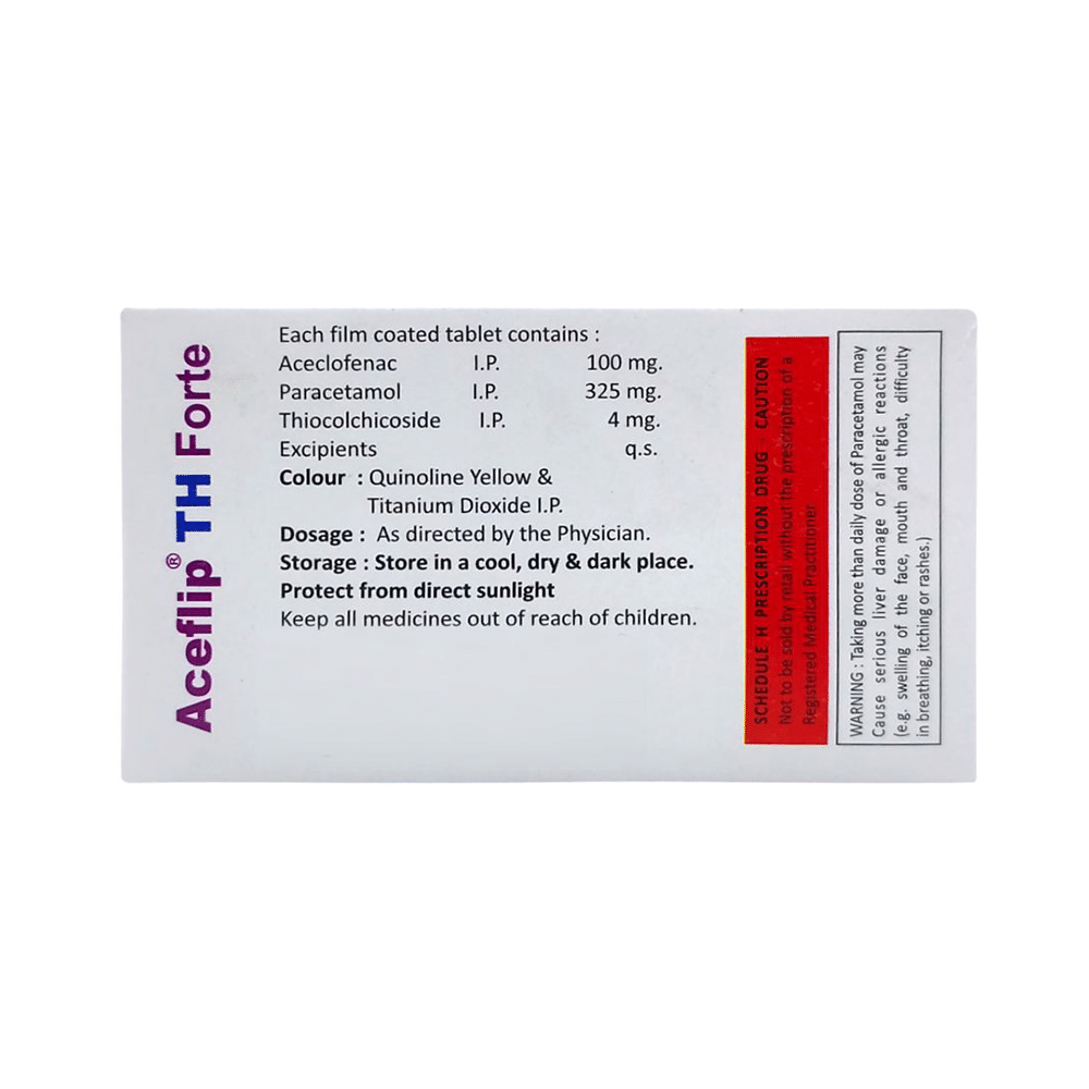 Aceflip TH Forte 4mg/100mg/325mg Tablet - Image 2
