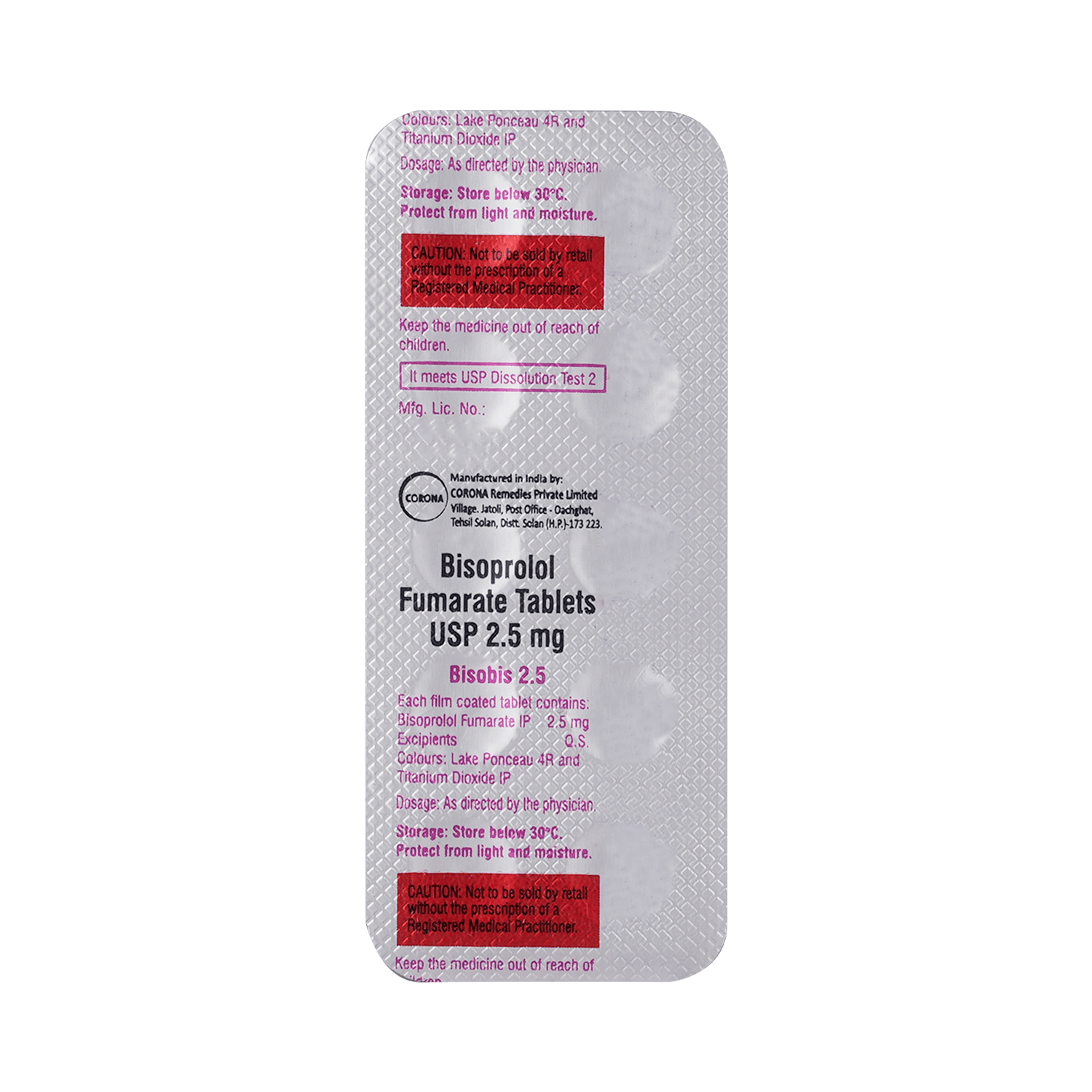 Bisobis 2.5mg Tablet - Image 3