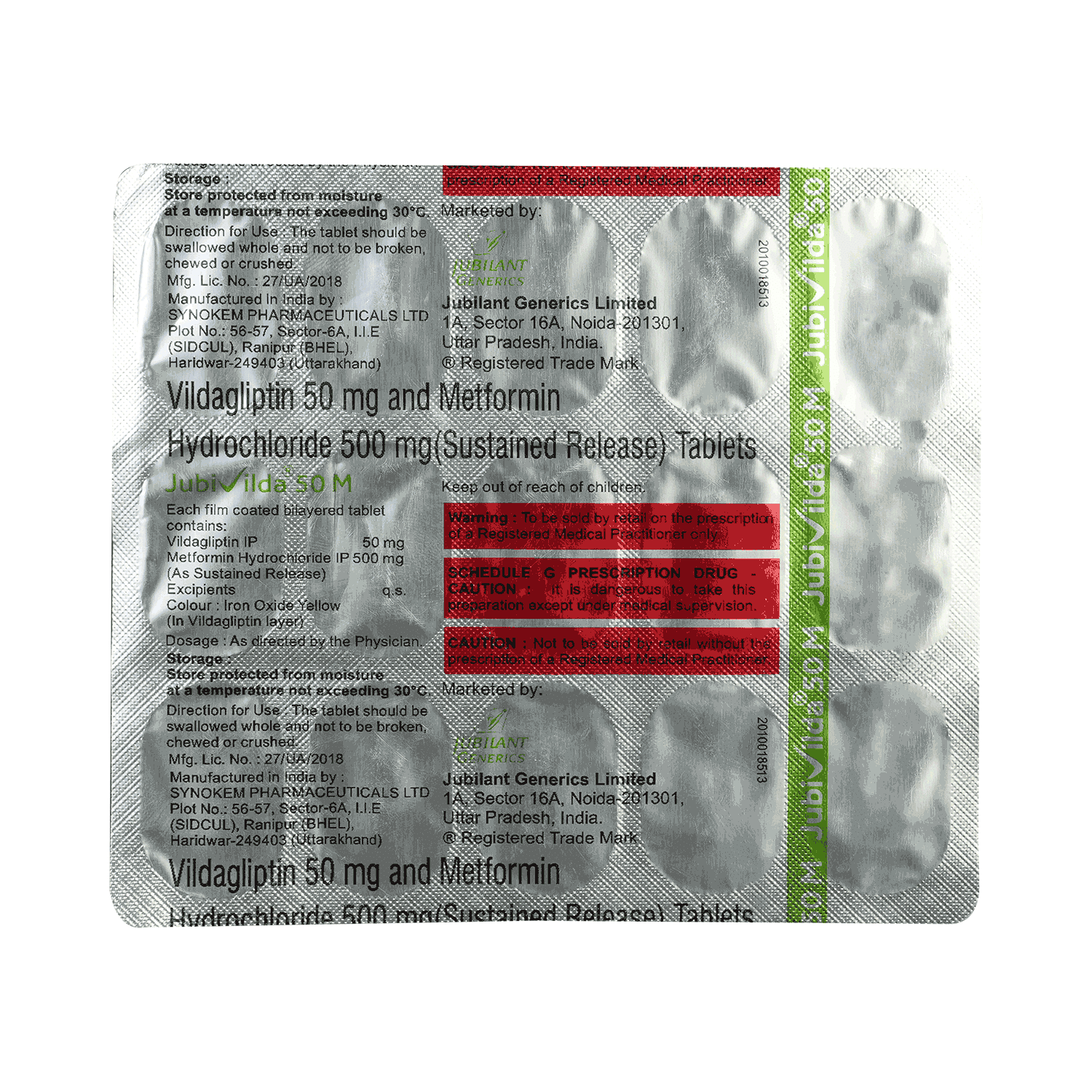 Jubivilda 50 M Tablet SR - Image 2