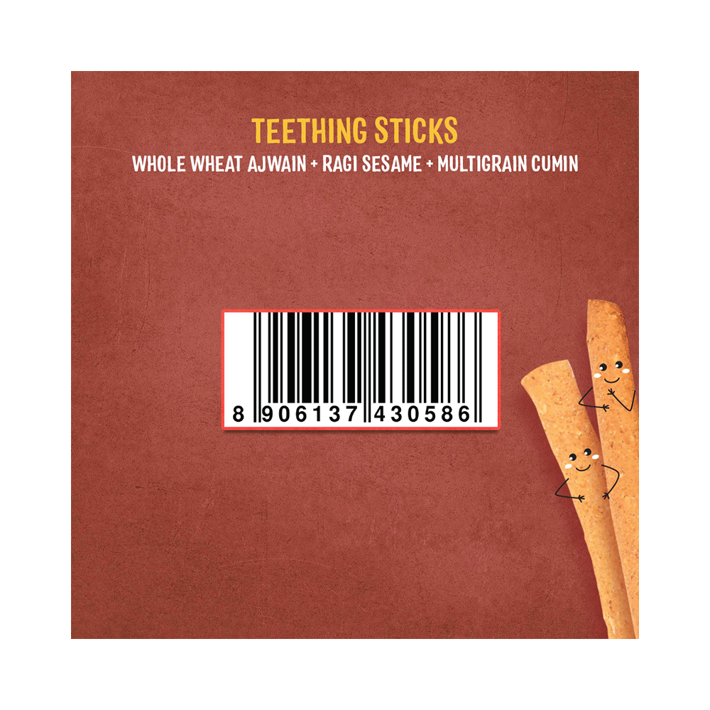 Timios Combo Pack of Teething Sticks (150gm Each) Whole Wheat Ajwain, Ragi Sesame & Multigrain Cumin - Image 4