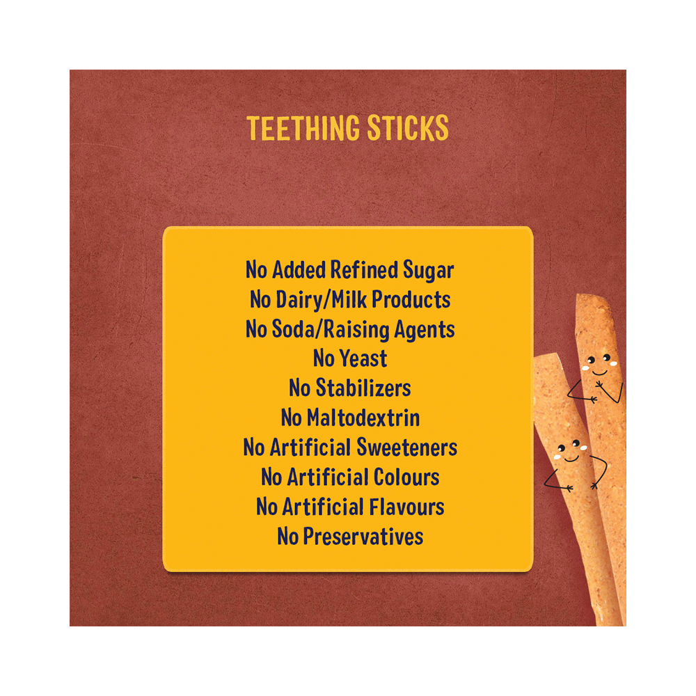 Timios Combo Pack of Teething Sticks (150gm Each) Whole Wheat Ajwain, Ragi Sesame & Multigrain Cumin - Image 8