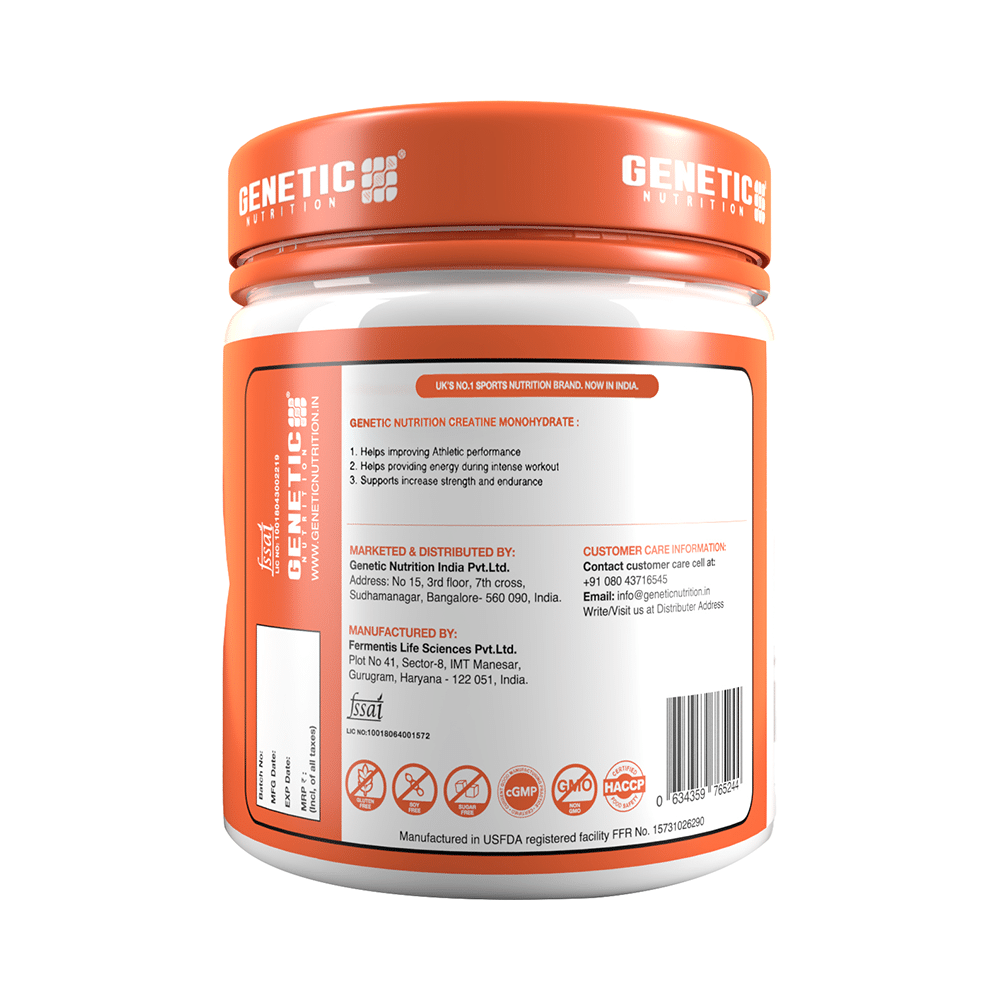 Genetics Creatine Genetic Nutrition 100% Creatine Monohydrate Powder Unflavored | India's ...