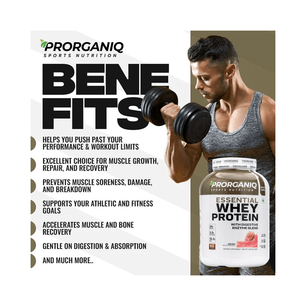 Prorganiq Essential Whey Protein Powder Rose Milk - Image 5