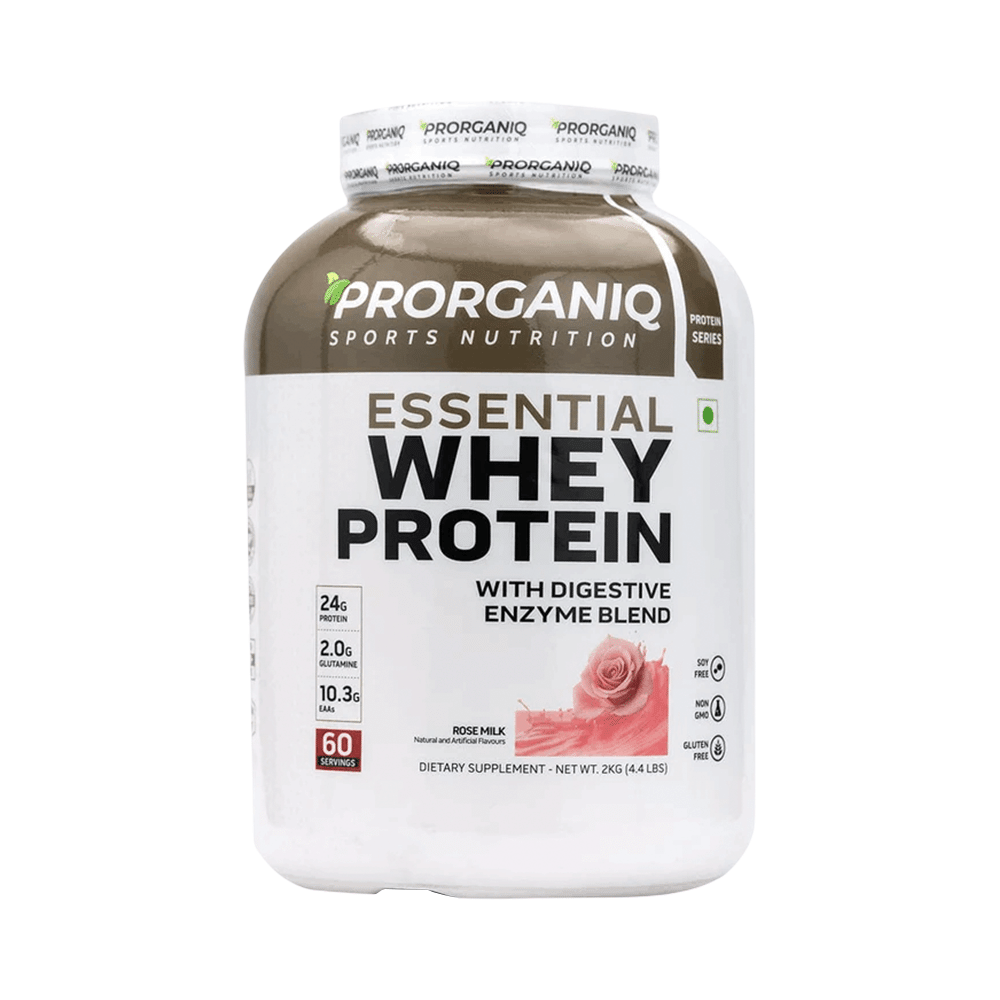 Prorganiq Essential Whey Protein Powder Rose Milk - Image 1