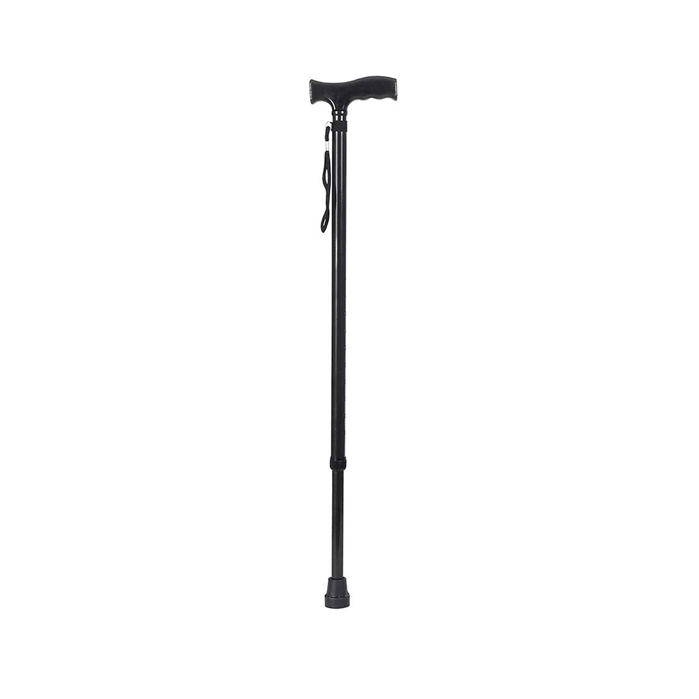 MCP Jindal Height Adjustable Walking Stick Black