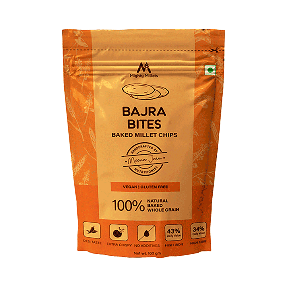 Mighty Millets Bajra Bites Baked Millet Chips (100gm Each) - Image 1