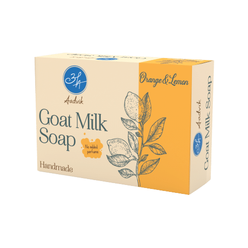 Aadvik Handmade Goat Milk Soap Orange & Lemon - Image 1
