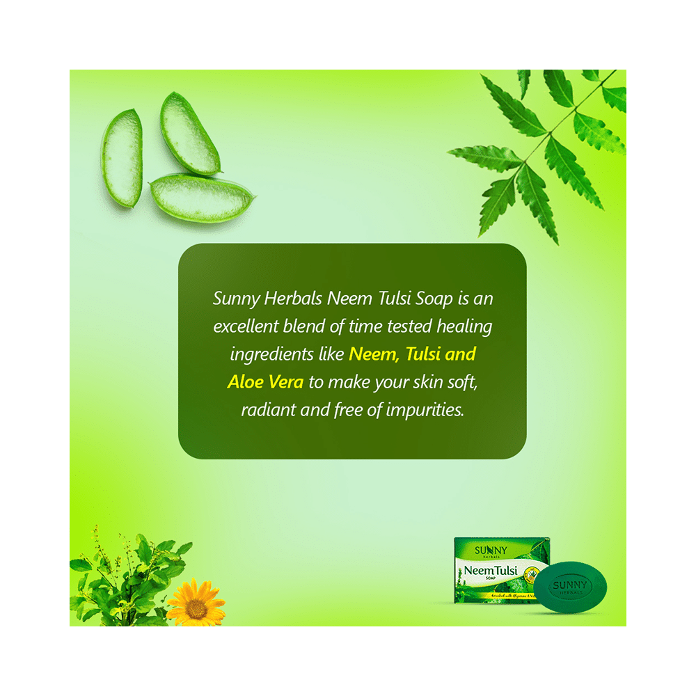 Sunny Herbals Neem Tulsi Soap - Image 4