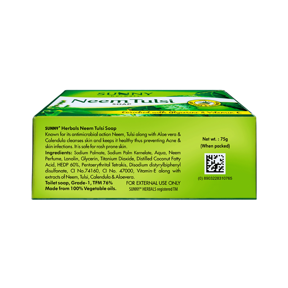 Sunny Herbals Neem Tulsi Soap - Image 2