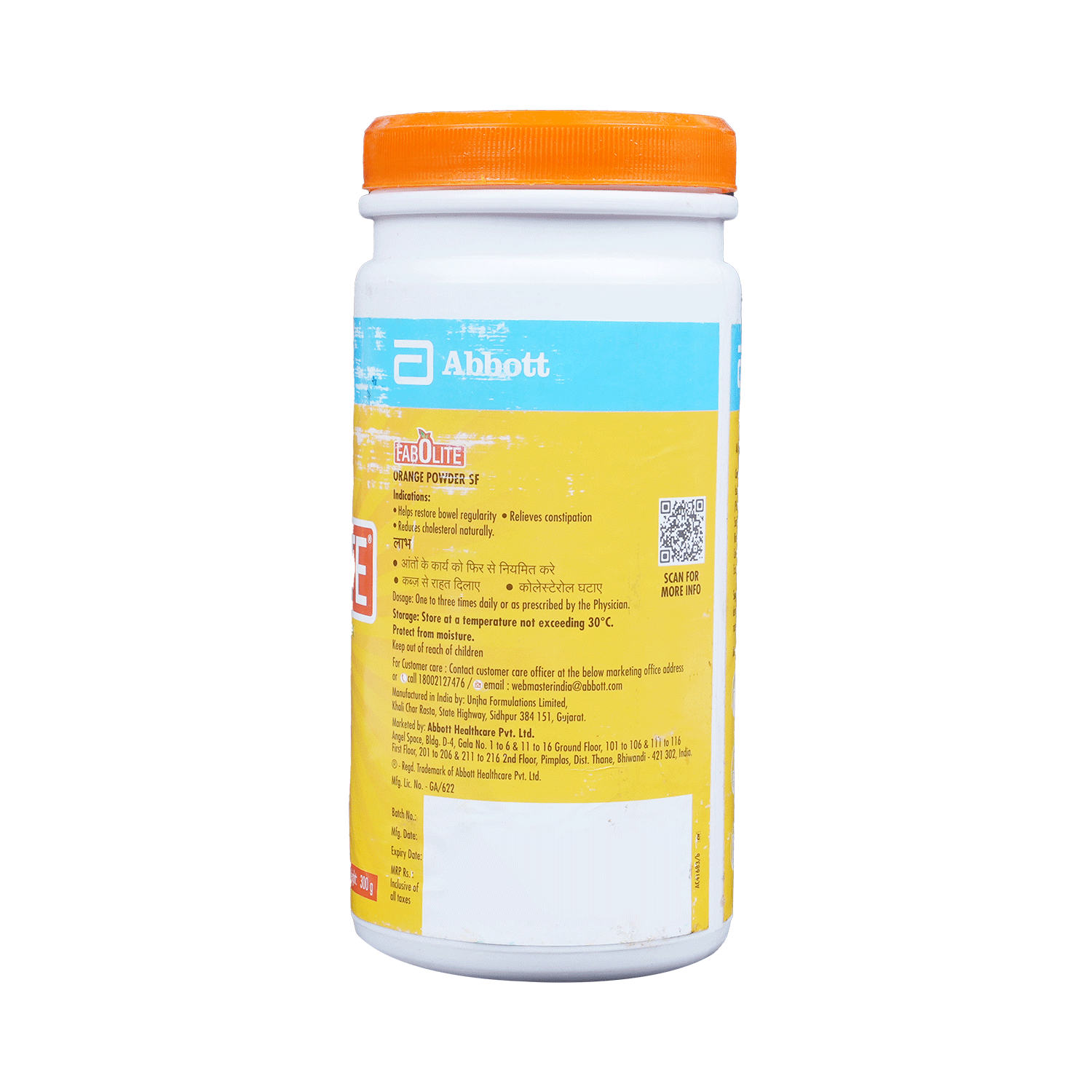Fabolite Isabgol Husk Powder | Eases Constipation | Sugar-Free | Flavour Orange - Image 3