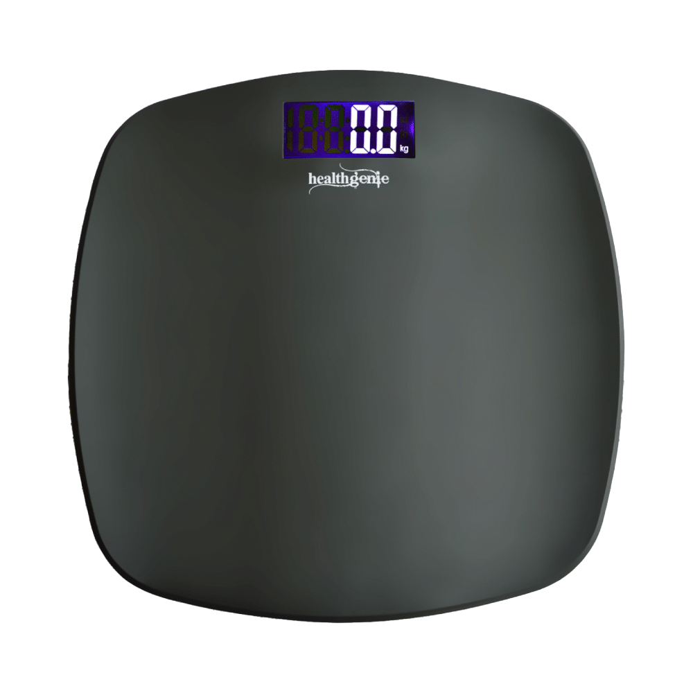 Healthgenie Digital Personal Weighing Scale with Step On Technology and USB Fibre Grey - Image 1