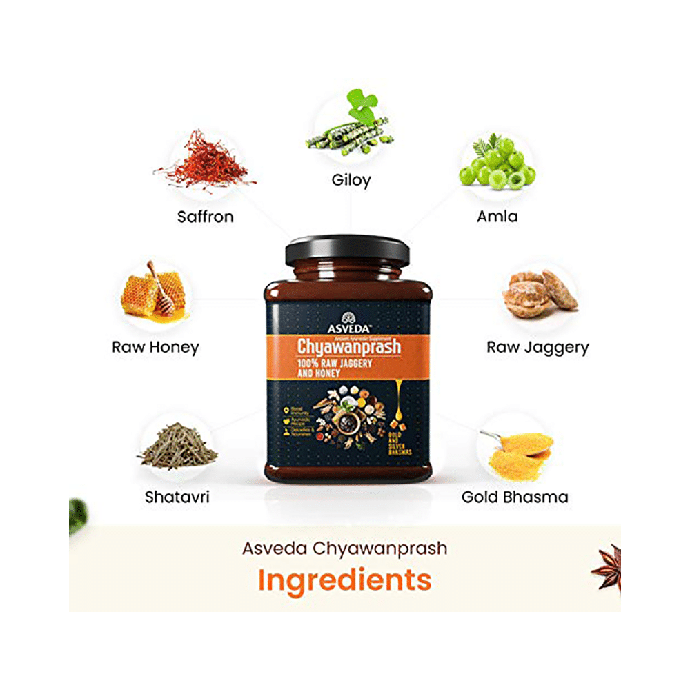 Asveda Chyawanprash 100% Raw Jaggery and Honey (500gm Each) - Image 8