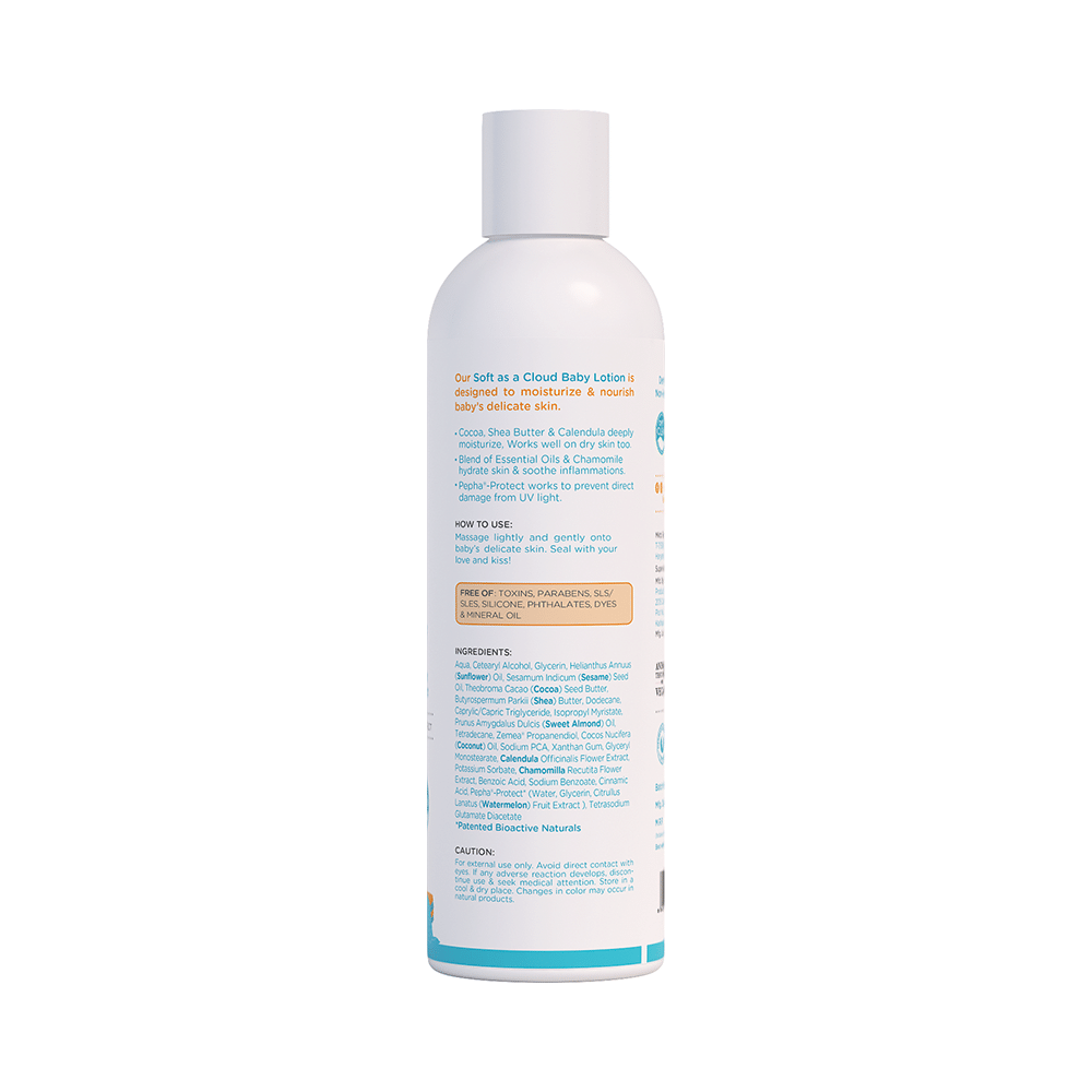 Mommypure Combo Pack of Soft As A Cloud Baby Lotion, Extra Gentle Tear-Free Shampoo and Oh So Blissful! Baby Body Wash (120ml Each) - Image 4