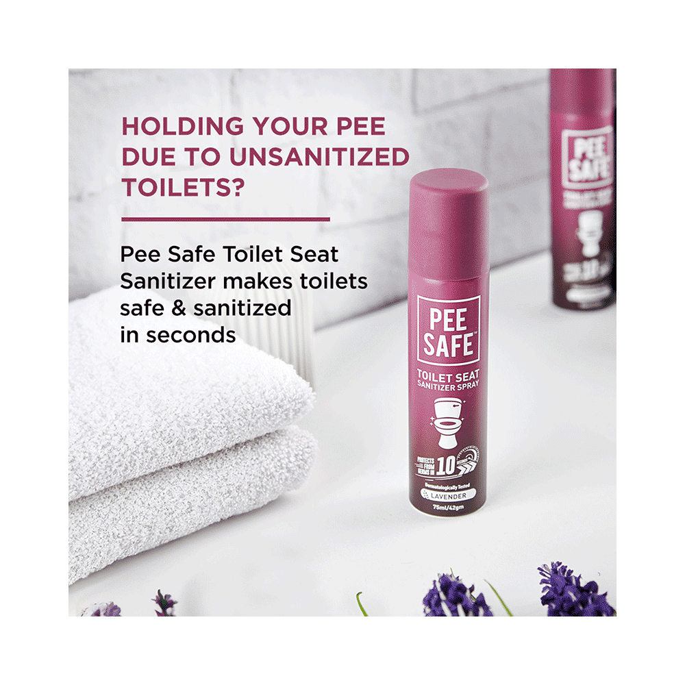 Pee Safe Toilet Seat Sanitizer Spray Lavender - Image 5