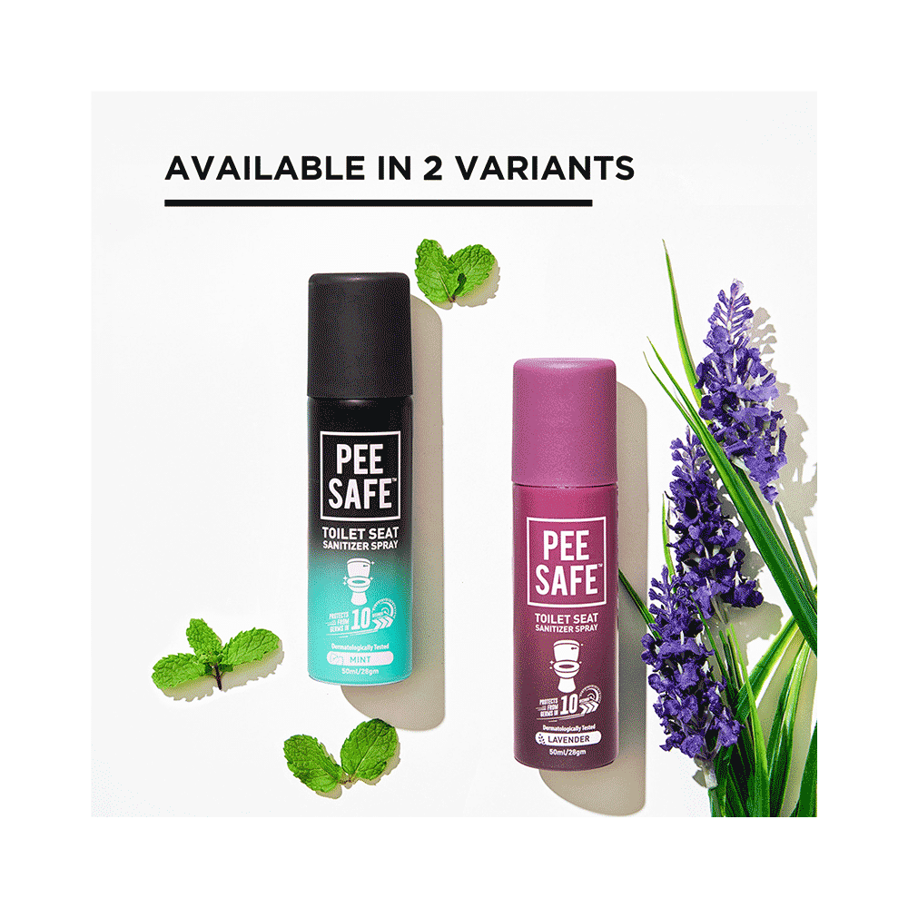 Pee Safe Toilet Seat Sanitizer Spray Lavender - Image 7