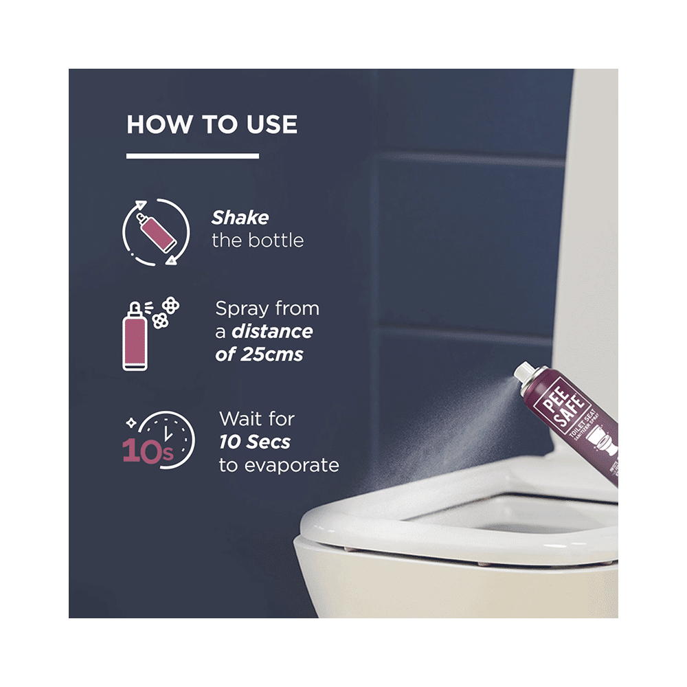Pee Safe Toilet Seat Sanitizer Spray Lavender - Image 3