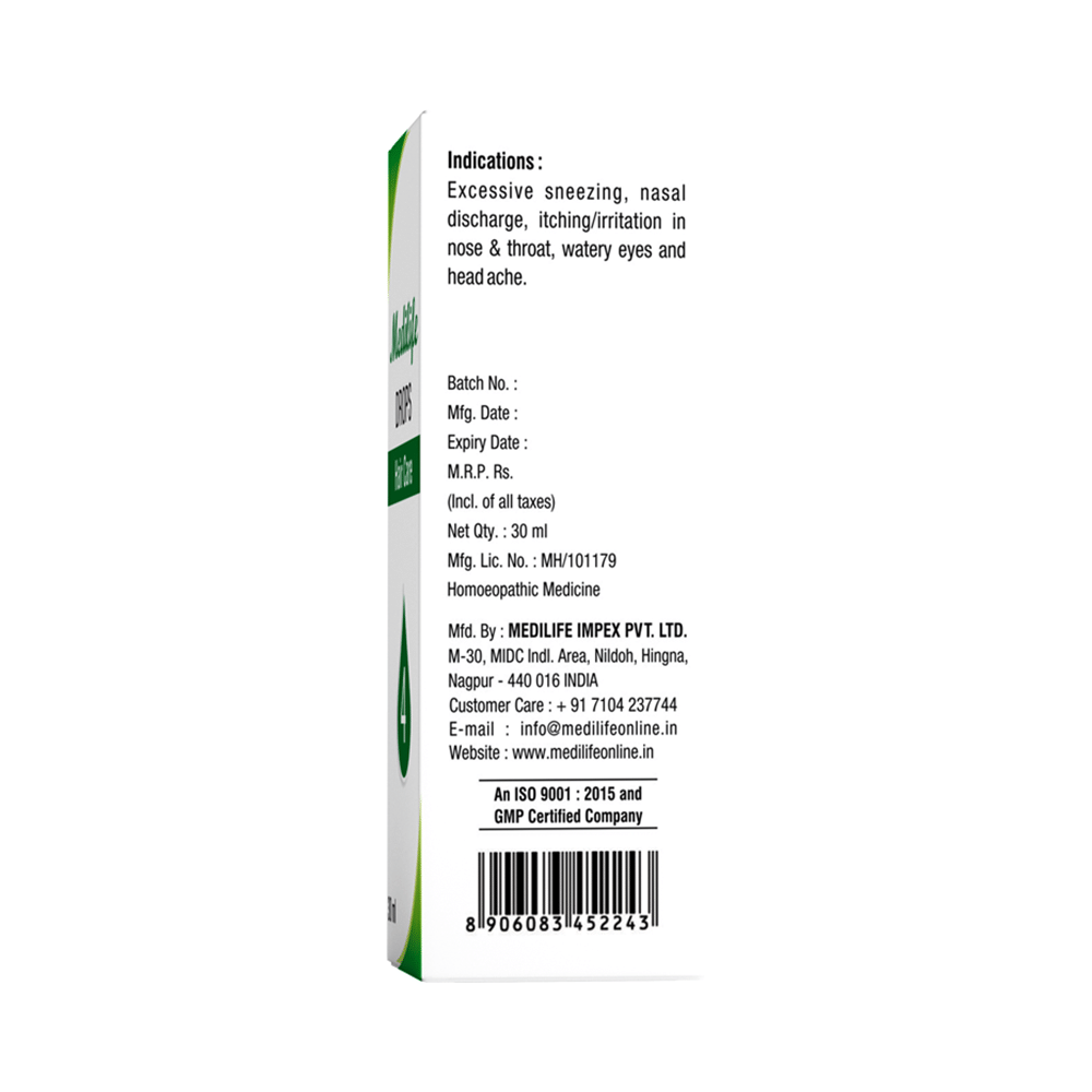 Medilife No 1 Allergic Rhinitis Drop (30ml Each) - Image 3
